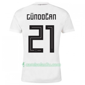 Camisolas de Futebol Alemanha Gundogan 21 Equipamento Principal Copa do Mundo 2018 Manga Curta